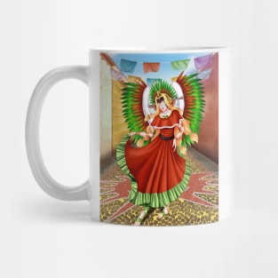 Christmas Quetzalcoatl Dress Rudos Mask Background Mug